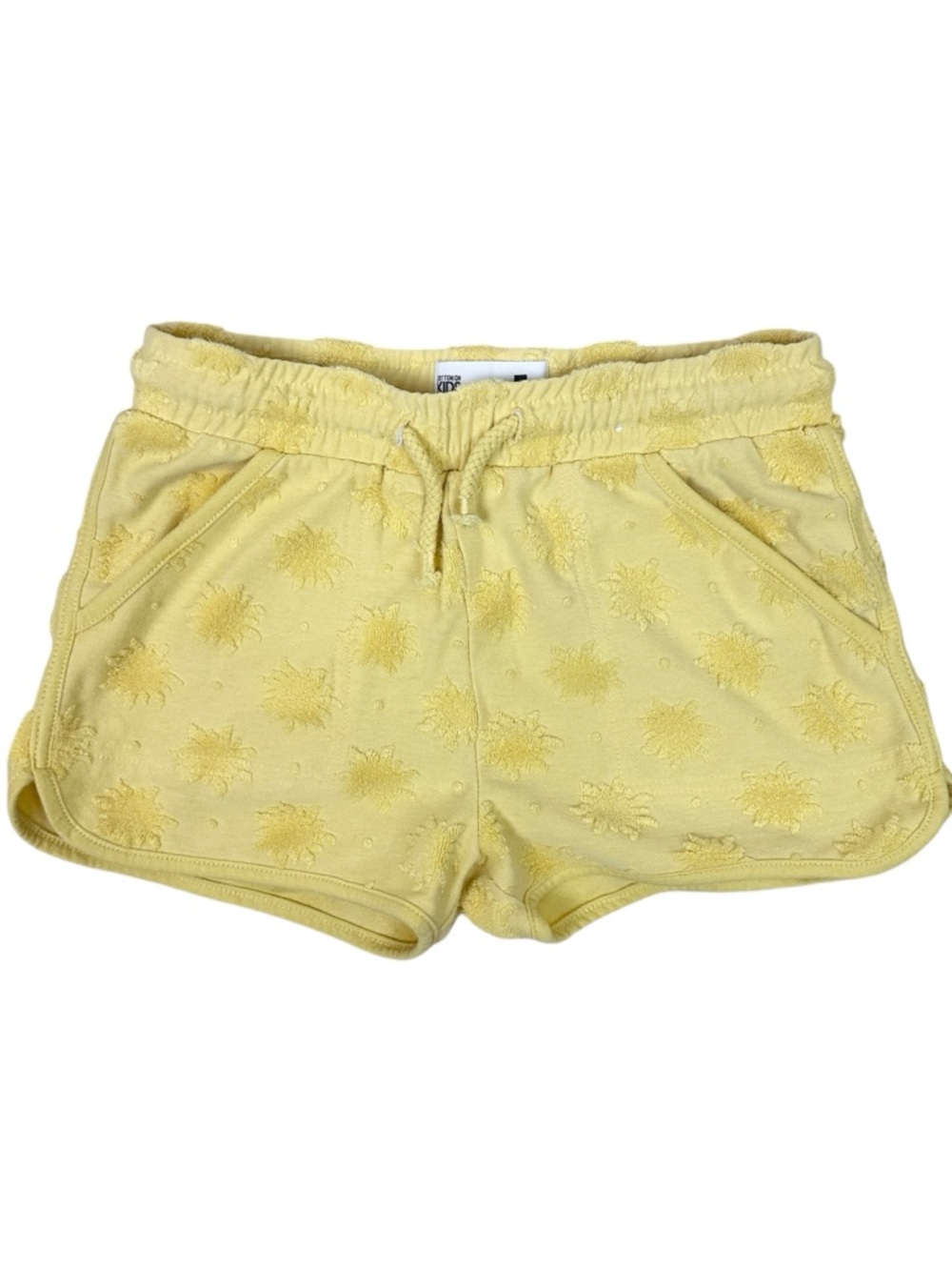 Cotton On Pale Yellow Sun Embroidered Terry Jogger Shorts